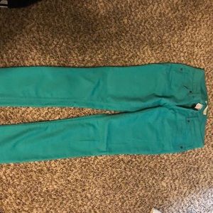 Teal jeans